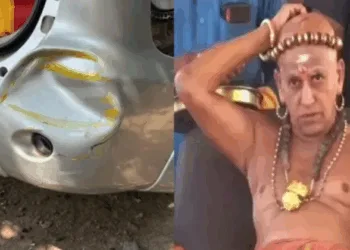 Mahasannidhanam of the Madurai Adheenam's car met with an accident