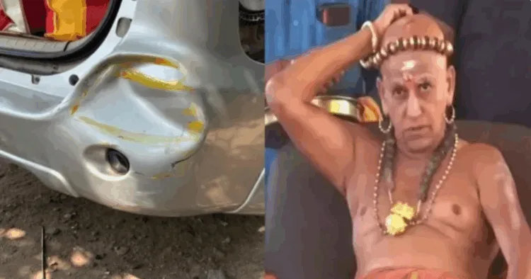 Mahasannidhanam of the Madurai Adheenam's car met with an accident