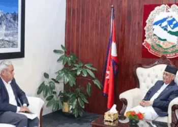 Indian Ambassador to Nepal Naveen Srivastava briefed Nepal Prime Minister KP Sharma Oli on Operation Sindoor