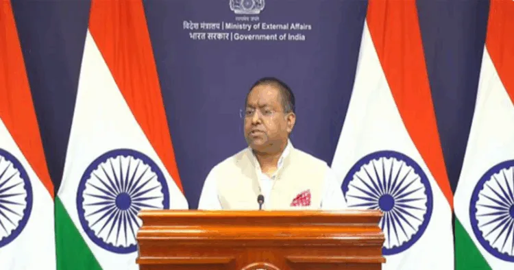 External Affairs Ministry spokesperson Randhir Jaiswal