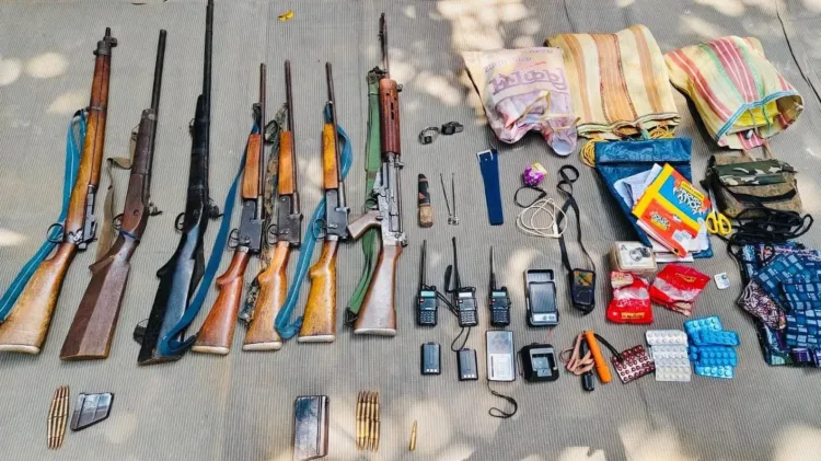 Security forces apprehended five Maoists during a joint operation launched near the Binagunda village in Gadchiroli, image courtesy X via Airnews_Mumbai