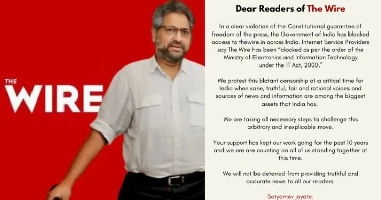 Indian Govt blocks The Wire