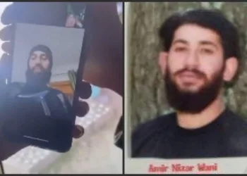 In the viral clip on social media, Wani is seen holding an AK-47 while speaking with his mother
