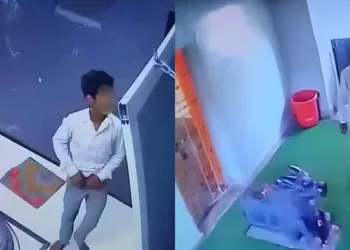 Visuals from CCTV footage (via X/ Kashmiri Hindu)