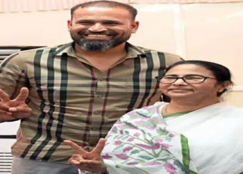 Yousaf Pathan with Mamata Banerjee
