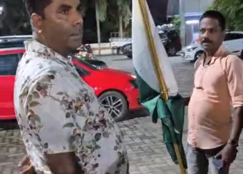 Church pastor Deepu Jacob (left)