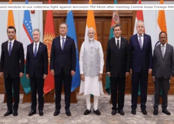 PM Narendra Modi with central Asian Foreign Ministers
