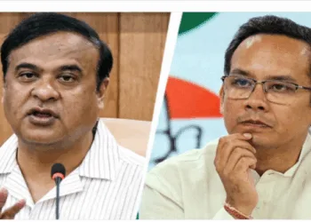 (Left) Assam CM Himanta Biswa Sarma (Right) Controversial Congress leader and MP Gaurav Gogoi