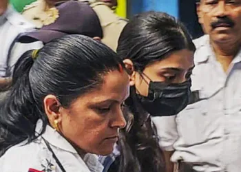 Kolkata: Social media influencer Sharmishtha Panoli, who was arrested by the Kolkata Police for making alleged communal comments in a video, being produced at a court, in Kokata