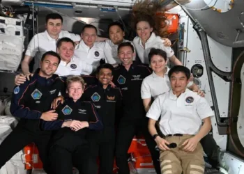 The crew of Axiom Mission 4 (Ax-4) at ISS