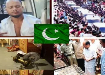 (Left) Navaz-led Marad temple attack (Right) The 2003 targeted massacre of Hindus