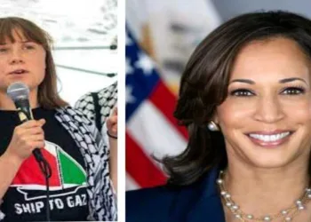 Prominent left-wing Swedish woke figure Greta Thunberg (Left) and Former US Vice President Kamala Harris (Right)