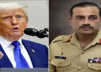 (Left) US President Donald Trump (Right) Pakistan Army Chief Azim Munir
