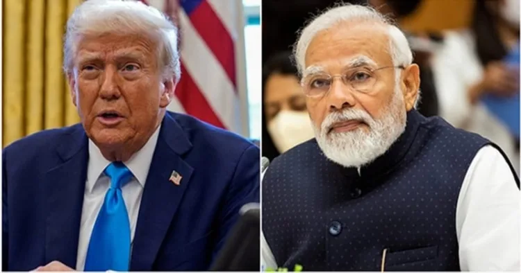 US President Donald Trump (Left) and Prime Minister Narendra Modi (Right)