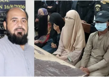 The accused teacher, Farhan Khaskheli and the four abducted and converted children of Hindu families