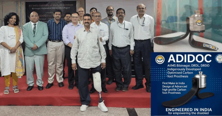 DRDO-AIIMS Bibinagar launch indigenous carbon fibre foot prosthesis