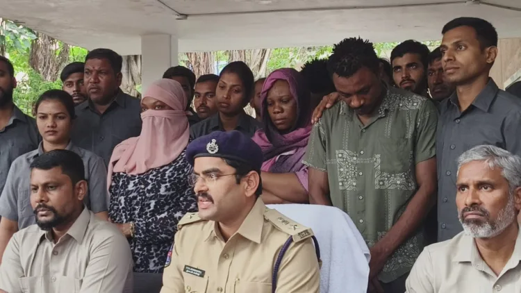 Hyderabad Police breifing the media