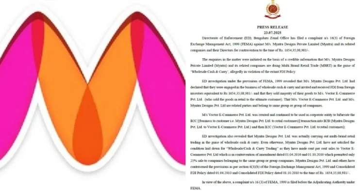ED cracks down on Myntra for Rs 1,654 Crore FEMA infractions
