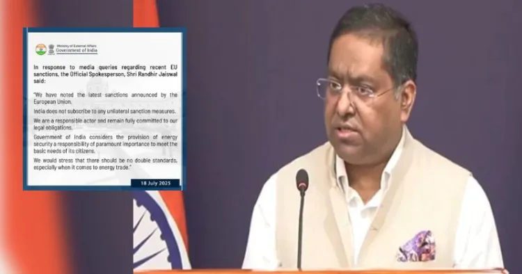 Ministry of External Affairs spokesperson Randhir Jaiswal