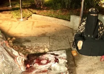 A Muslim woman, Hasina Begum, has been meditating for mental peace at the Gavisiddeshwara Mutt in Koppal
