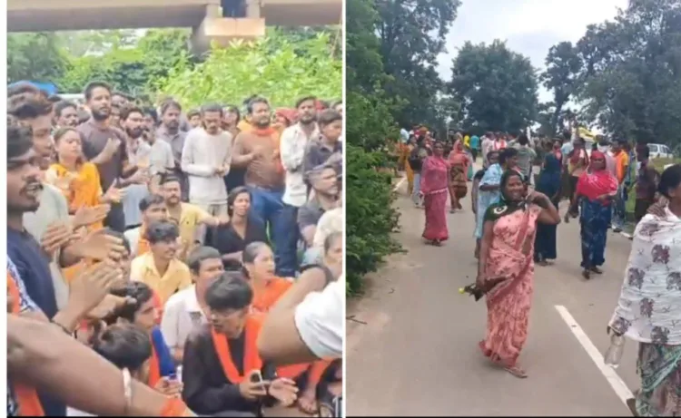 Protestors in Kanker (Photo: Organiser)