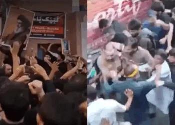 DSP Attacked During Muharram Procession in Magam Over Hezbollah Flag Removal | Image: X