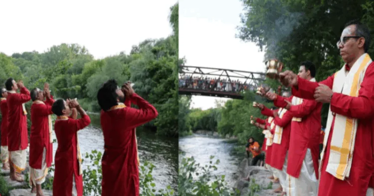 Ganga Aarti lights up riverbanks of Canada