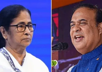 (Left) West Bengal CM Mamata Banerjee (Right) Assam CM Himanta Biswa Sarma