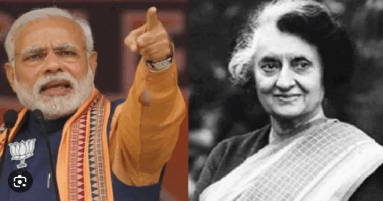 (Left) PM Narendra Modi (Right) Former PM of India Indira Gandhi