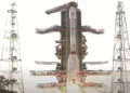 GSLV-F16 carrying the NASA-ISRO Synthetic Aperture Radar (NISAR) lifted off from the Satish Dhawan Space Centre, in Sriharikota, Andhra Pradesh. Photo: Videograb via X/@NASA