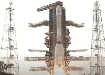 GSLV-F16 carrying the NASA-ISRO Synthetic Aperture Radar (NISAR) lifted off from the Satish Dhawan Space Centre, in Sriharikota, Andhra Pradesh. Photo: Videograb via X/@NASA