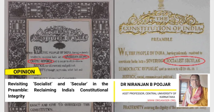 Revisiting ‘Socialist’ and ‘Secular’ in the Preamble: Reclaiming India's Constitutional Integrity