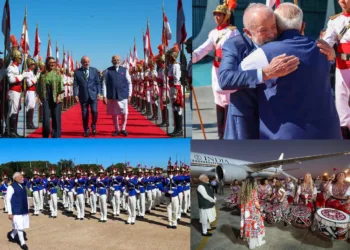 PM Modi begins a Brazil state visit with a ceremonial welcome