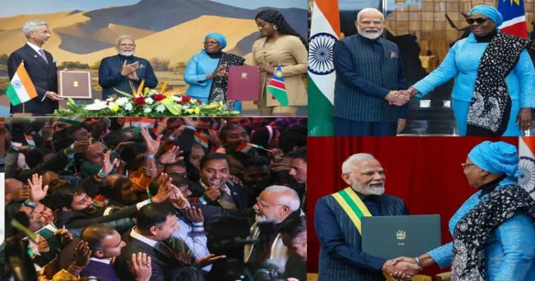 2025 tour marks the first visit of Prime Minister Modi to Namibia and the third-ever by an Indian PM to the country
