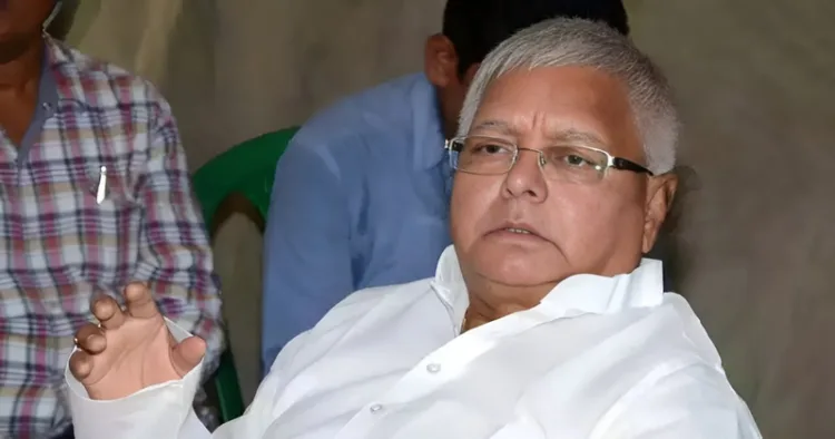 Former Railway Minister and RJD chief Lalu Prasad Yadav