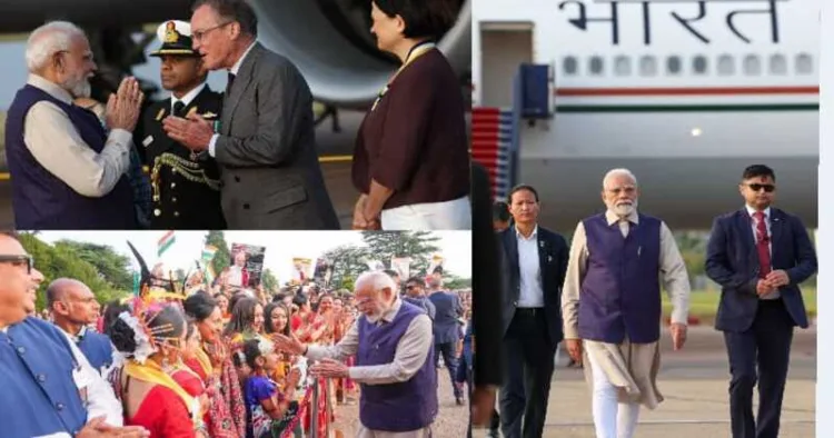 Prime Minister received at the airport by the UK Foreign Office Minister in charge of the Indo-Pacific Catherine West