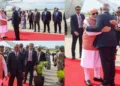 PM Narendra Modi receives a warm welcome from President Mohamed Muizzu upon arrival at Velana International Airport, Maldives