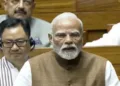 PM Narendra Modi addressing the parliament on Operation Sindoor