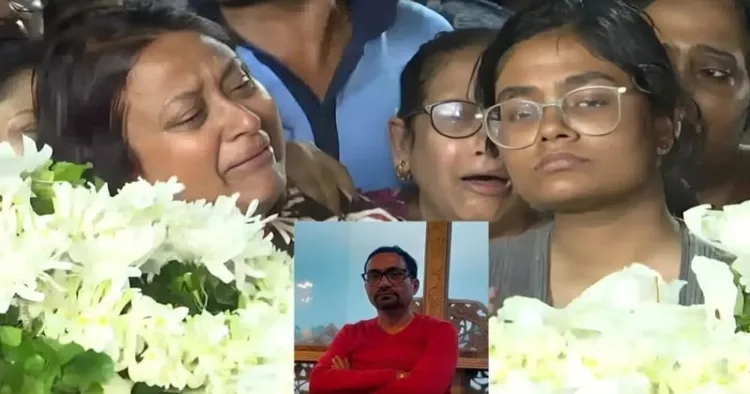 Shabari Guha, wife of slain Pahalgam attack victim from Kolkata, reacts with relief after terrorists are neutralised in Operation Mahadev
