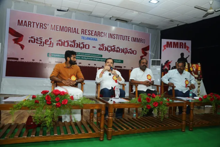 Sravan , ABVP National Secretary, Panuganti Chandramouli, retired ACP, M. Bapu Rao, social worker Balakrishna, ABVP National Joint General Secretary (Left to Right)