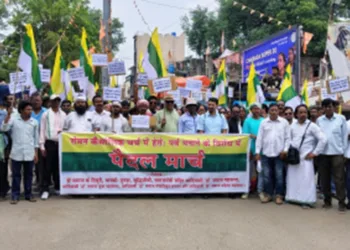 Visuals from the protest site