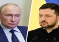 Russian President Vladimir Putin and Ukrainian President Volodymyr Zelensky