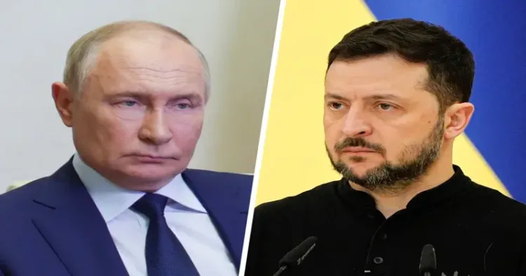 Russian President Vladimir Putin and Ukrainian President Volodymyr Zelensky