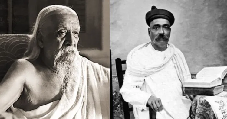 (Left) Aurobindo Ghose (Right) Bal Gangadhar Tilak
