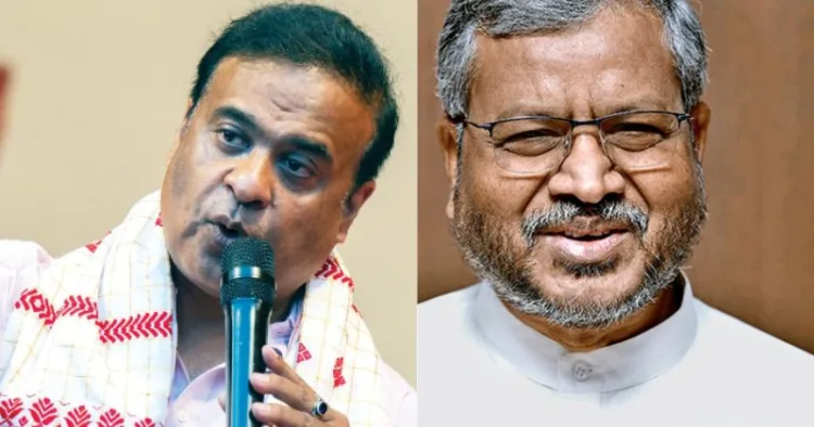 (Left)Assam CM Himanta Biswa Sarma (Right)BJP leader Babulal Marandi