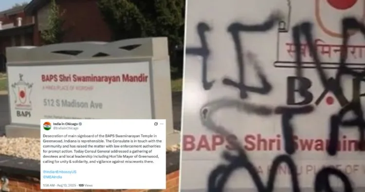 India's Consulate General in Chicago condemns desecration of BAPS temple