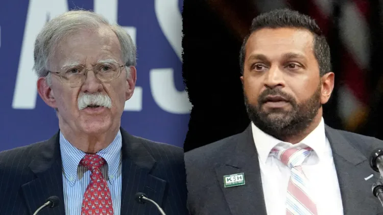 Former National Security Advisor(NSA) of the United States John Bolton and Federal Bureau of Investigation(FBI) Director Kash Patel