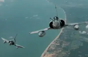 IAF shared a video showing a glimpse of an attack on terror camps in Pakistan and PoJK. (Image: X)