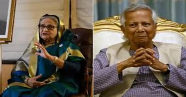 Bangladesh's ousted Prime Minister Sheikh Hasina and Chief Advisor of the Interim Government Muhammad Yunus