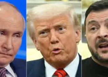 Russian President Vladimir Putin, US President Donald Trump and Ukraine President Volodymyr Zelensky